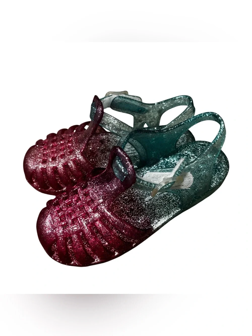 3/$15 Children’s place Glitter pink blue Jelly weave Sandals size 10